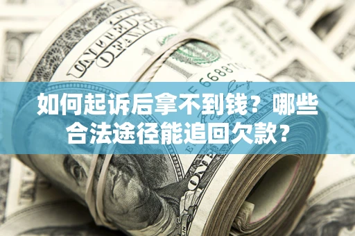 武汉如何起诉后拿不到钱？哪些合法途径能追回欠款？