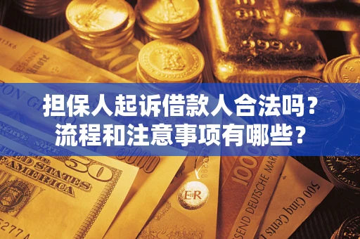 武汉担保人起诉借款人合法吗？流程和注意事项有哪些？