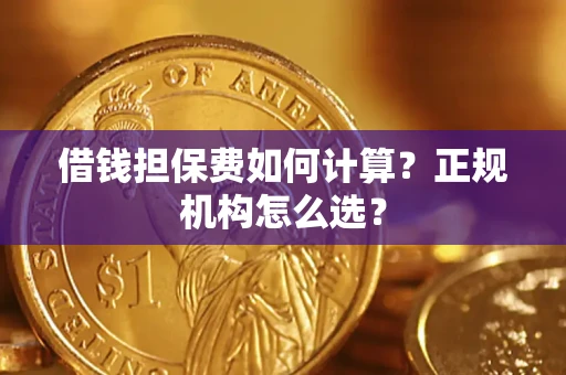 武汉借钱担保费如何计算？正规机构怎么选？