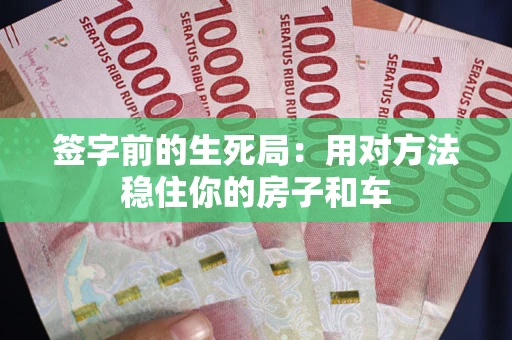 武汉签字前的生死局：用对方法稳住你的房子和车