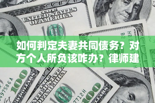 武汉如何判定夫妻共同债务？对方个人所负该咋办？律师建议