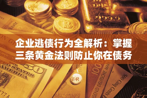武汉企业逃债行为全解析：掌握三条黄金法则防止你在债务乱局中“踩雷”
